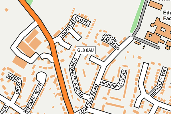 GL8 8AU map - OS OpenMap – Local (Ordnance Survey)