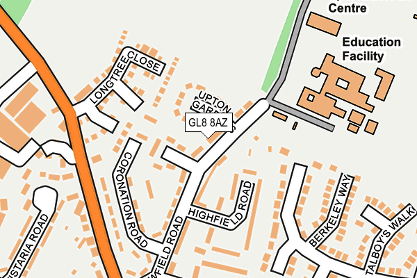 GL8 8AZ map - OS OpenMap – Local (Ordnance Survey)