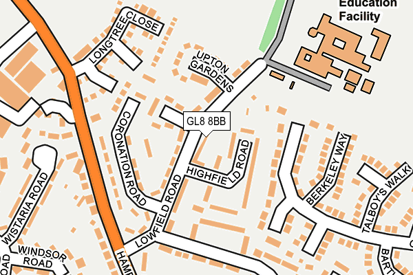 GL8 8BB map - OS OpenMap – Local (Ordnance Survey)