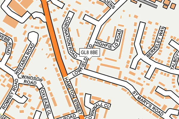 GL8 8BE map - OS OpenMap – Local (Ordnance Survey)