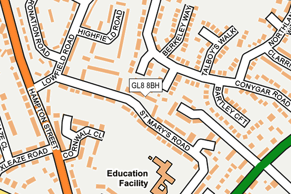 GL8 8BH map - OS OpenMap – Local (Ordnance Survey)