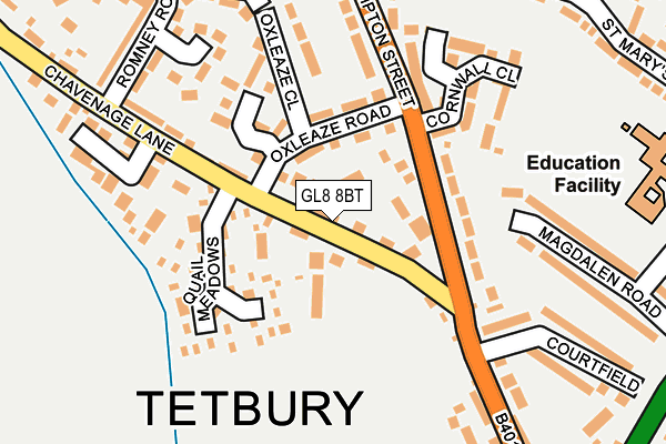 GL8 8BT map - OS OpenMap – Local (Ordnance Survey)