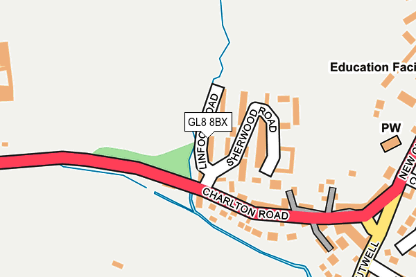 GL8 8BX map - OS OpenMap – Local (Ordnance Survey)