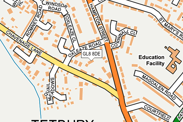 GL8 8DE map - OS OpenMap – Local (Ordnance Survey)
