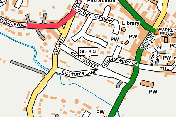 GL8 8DJ map - OS OpenMap – Local (Ordnance Survey)