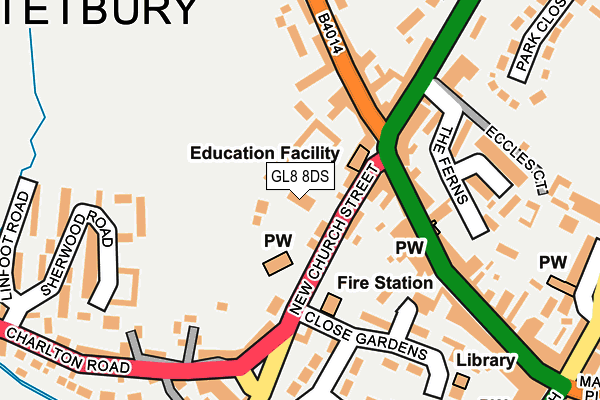 Map of TETBURY SPORTS BAR LIMITED at local scale