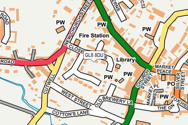 GL8 8DU map - OS OpenMap – Local (Ordnance Survey)