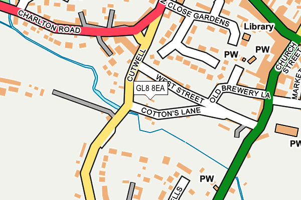 GL8 8EA map - OS OpenMap – Local (Ordnance Survey)