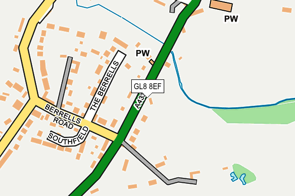 GL8 8EF map - OS OpenMap – Local (Ordnance Survey)