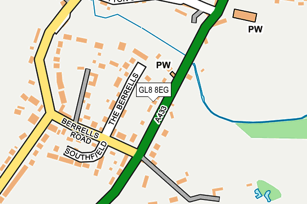 GL8 8EG map - OS OpenMap – Local (Ordnance Survey)