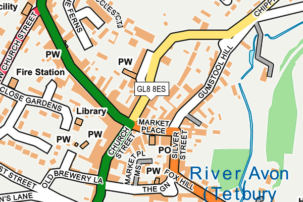 GL8 8ES map - OS OpenMap – Local (Ordnance Survey)