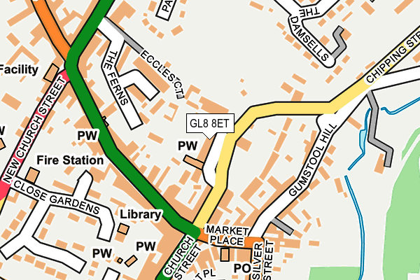 GL8 8ET map - OS OpenMap – Local (Ordnance Survey)