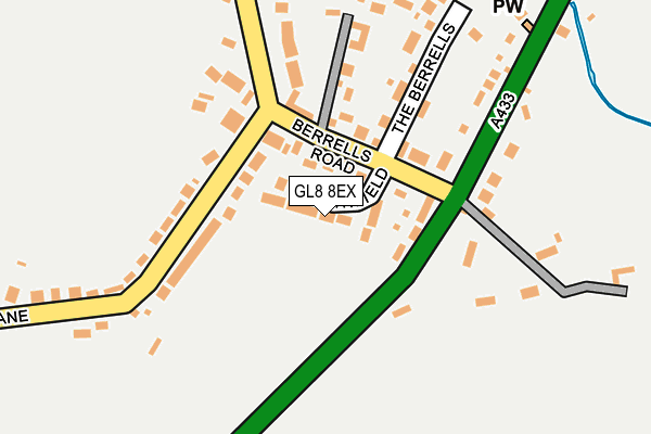 GL8 8EX map - OS OpenMap – Local (Ordnance Survey)