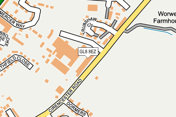 GL8 8EZ map - OS OpenMap – Local (Ordnance Survey)