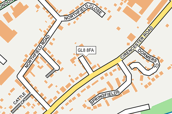 GL8 8FA map - OS OpenMap – Local (Ordnance Survey)