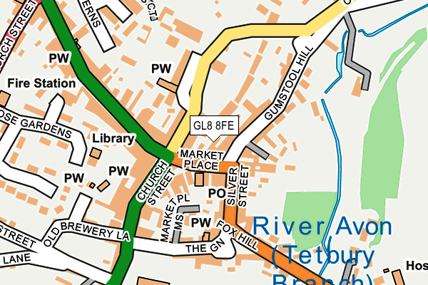 GL8 8FE map - OS OpenMap – Local (Ordnance Survey)