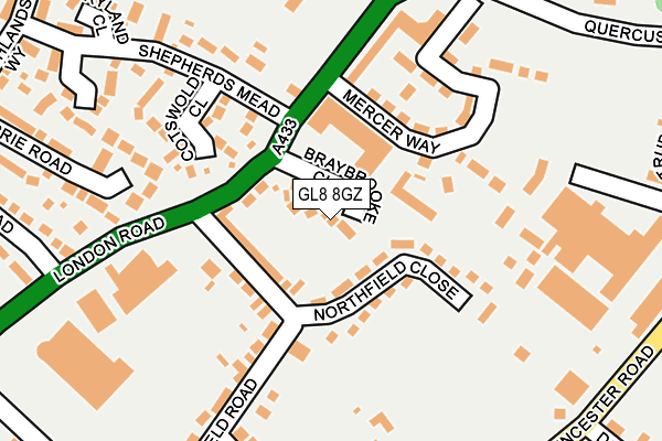 GL8 8GZ map - OS OpenMap – Local (Ordnance Survey)