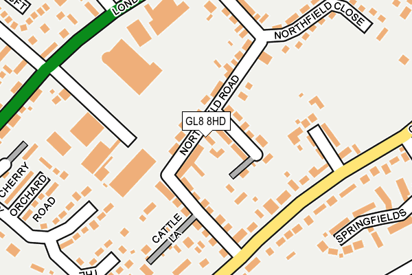 GL8 8HD map - OS OpenMap – Local (Ordnance Survey)