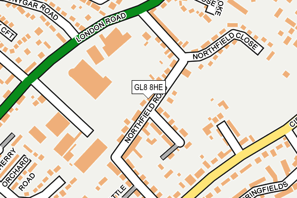 GL8 8HE map - OS OpenMap – Local (Ordnance Survey)