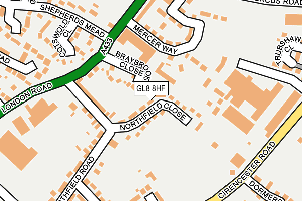 GL8 8HF map - OS OpenMap – Local (Ordnance Survey)