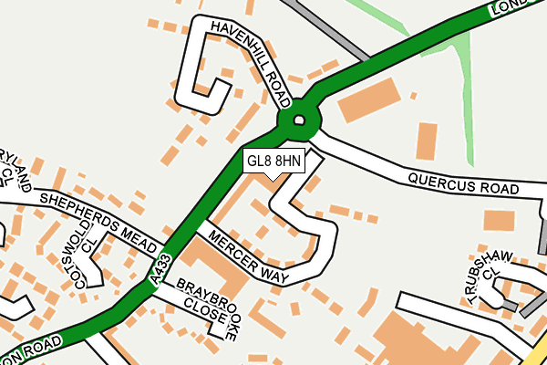 GL8 8HN map - OS OpenMap – Local (Ordnance Survey)