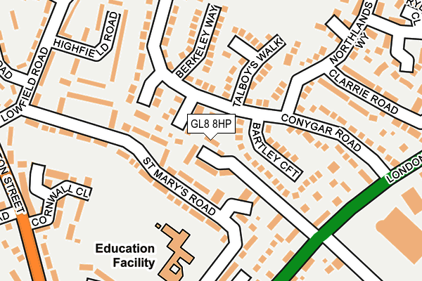 GL8 8HP map - OS OpenMap – Local (Ordnance Survey)