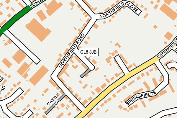 GL8 8JB map - OS OpenMap – Local (Ordnance Survey)