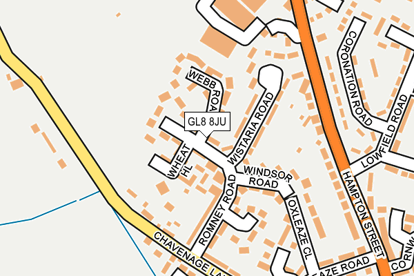 GL8 8JU map - OS OpenMap – Local (Ordnance Survey)