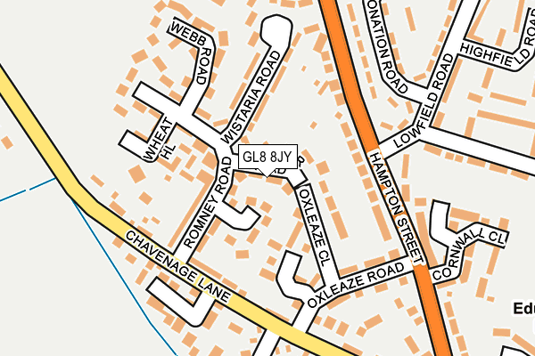 GL8 8JY map - OS OpenMap – Local (Ordnance Survey)