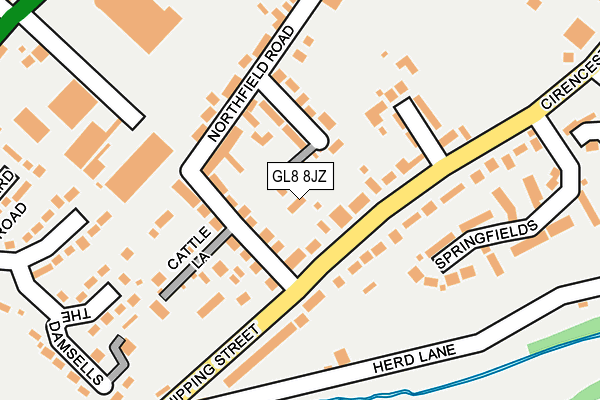 GL8 8JZ map - OS OpenMap – Local (Ordnance Survey)