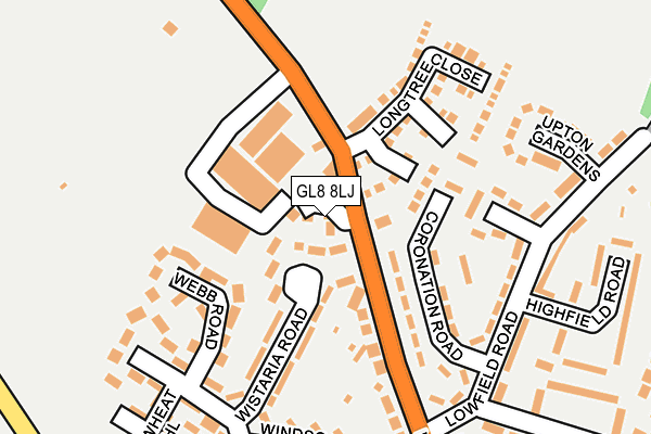 GL8 8LJ map - OS OpenMap – Local (Ordnance Survey)