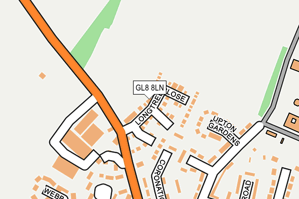 GL8 8LN map - OS OpenMap – Local (Ordnance Survey)