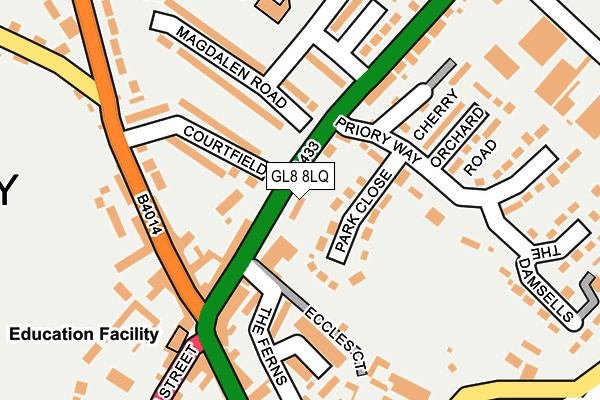 GL8 8LQ map - OS OpenMap – Local (Ordnance Survey)