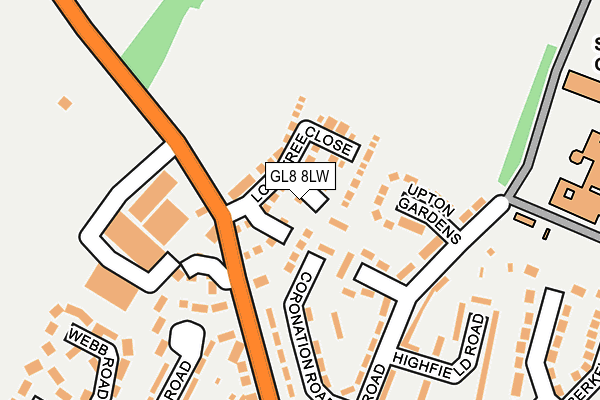 GL8 8LW map - OS OpenMap – Local (Ordnance Survey)
