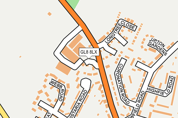 GL8 8LX map - OS OpenMap – Local (Ordnance Survey)