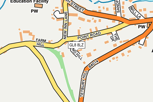 GL8 8LZ map - OS OpenMap – Local (Ordnance Survey)