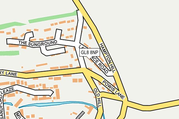 GL8 8NP map - OS OpenMap – Local (Ordnance Survey)
