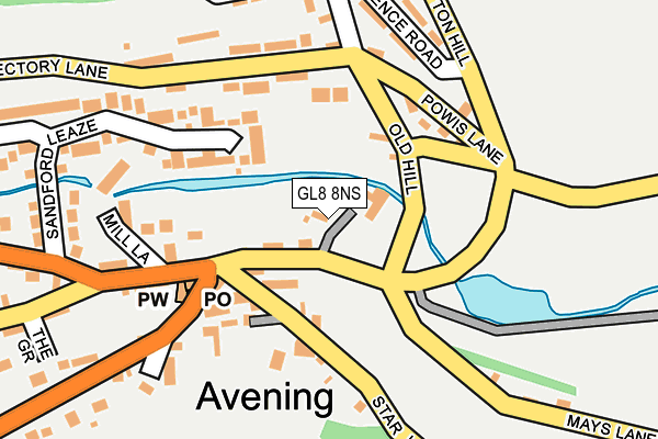 GL8 8NS map - OS OpenMap – Local (Ordnance Survey)