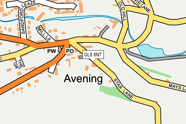 GL8 8NT map - OS OpenMap – Local (Ordnance Survey)