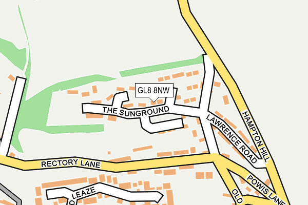 GL8 8NW map - OS OpenMap – Local (Ordnance Survey)