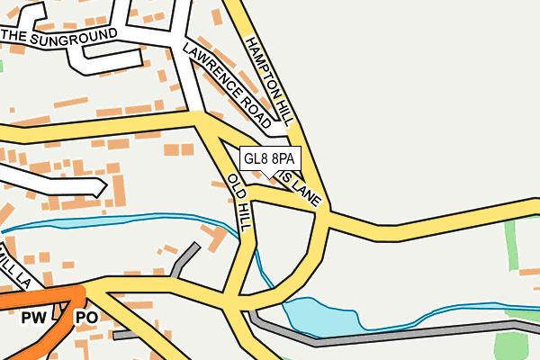 GL8 8PA map - OS OpenMap – Local (Ordnance Survey)