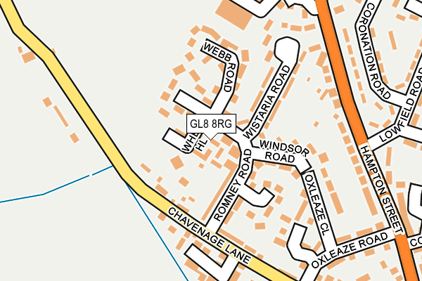 GL8 8RG map - OS OpenMap – Local (Ordnance Survey)