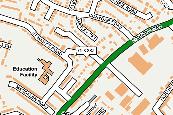 GL8 8SZ map - OS OpenMap – Local (Ordnance Survey)