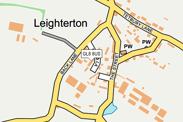 GL8 8US map - OS OpenMap – Local (Ordnance Survey)