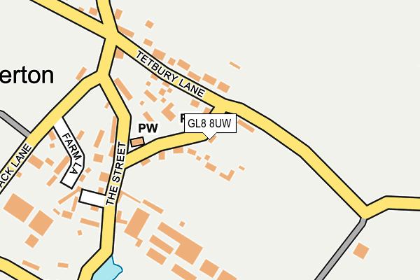 GL8 8UW map - OS OpenMap – Local (Ordnance Survey)
