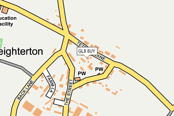 GL8 8UY map - OS OpenMap – Local (Ordnance Survey)