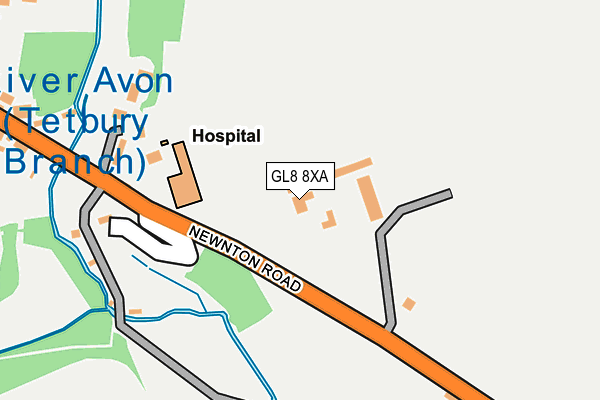 GL8 8XA map - OS OpenMap – Local (Ordnance Survey)