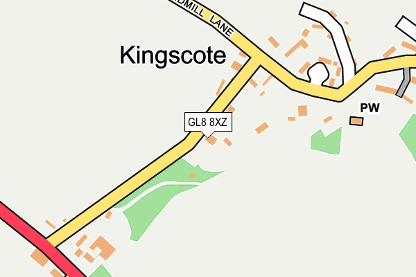 GL8 8XZ map - OS OpenMap – Local (Ordnance Survey)
