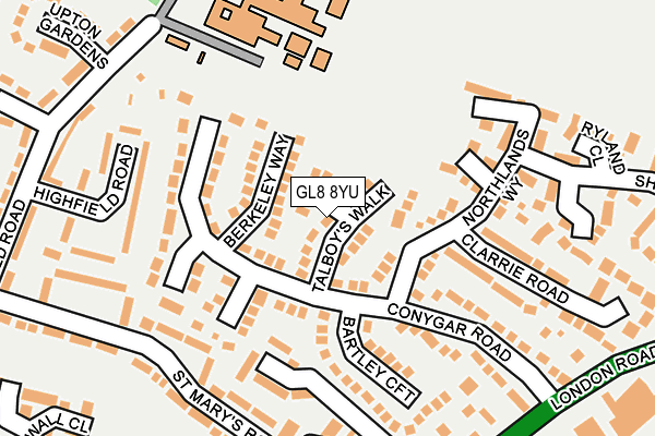 GL8 8YU map - OS OpenMap – Local (Ordnance Survey)