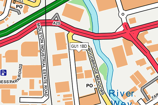 GU1 1BD map - OS OpenMap – Local (Ordnance Survey)